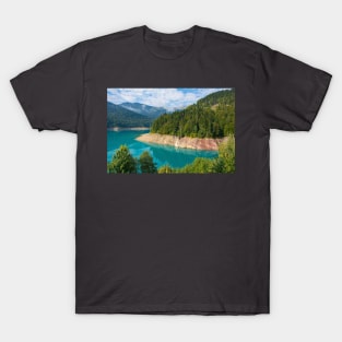 Low Water in Sauris Lake, North Italy T-Shirt